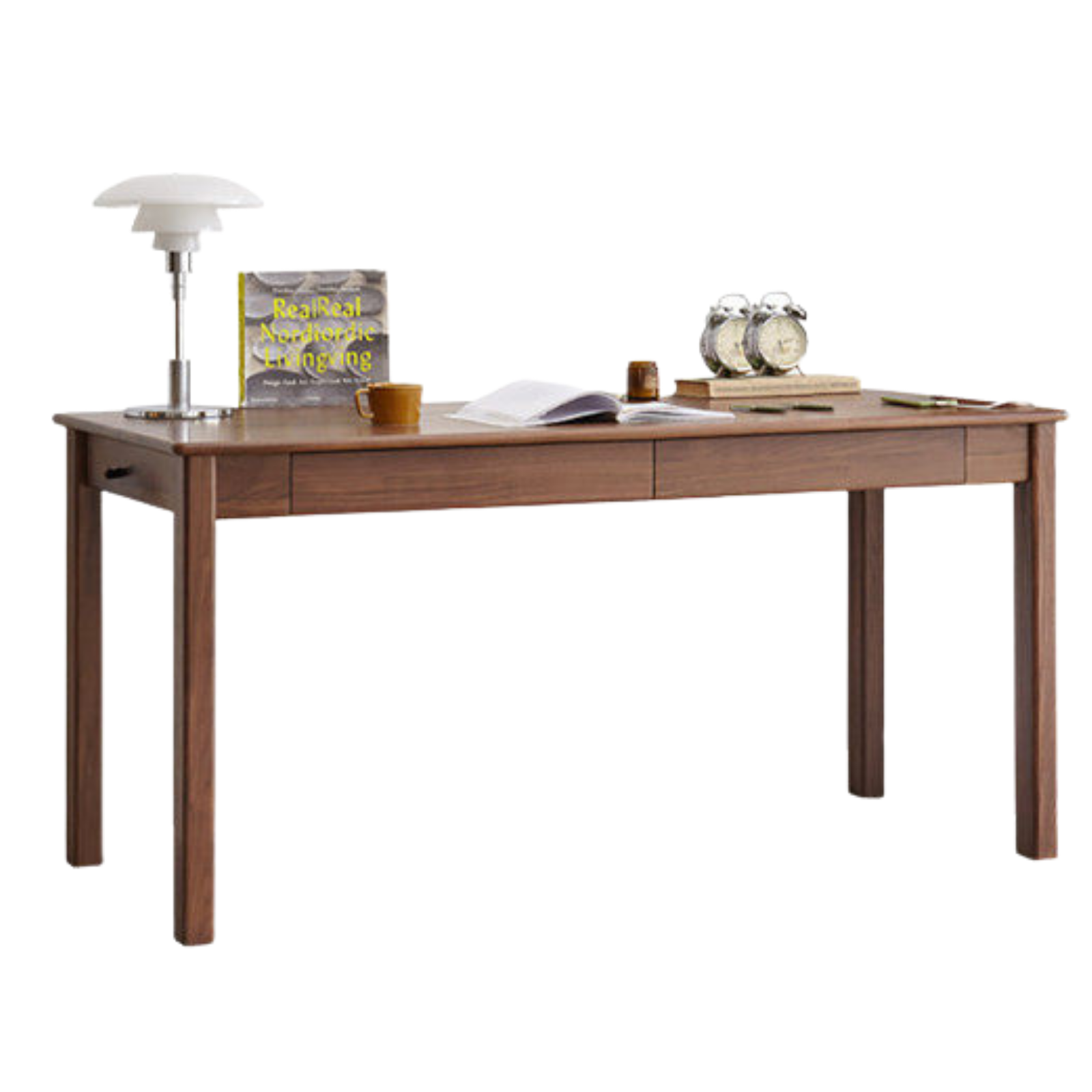 Black Walnut, Ash Solid Wood Modern Writing Desk