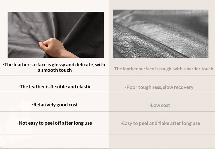 Genuine Leather Luxury Upholstered Bed American Style