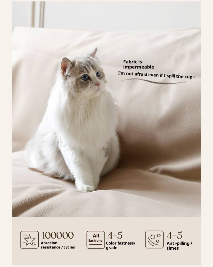 Fabric Puff Cat Scratch Bed, French Cream Style