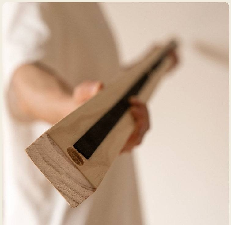 Cherry Solid Wood Bed — Retro Style with Genuine Leather Upholstery