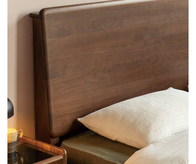 Black Walnut Solid Wood Box Bed — Luxury Multifunctional Storage Bed