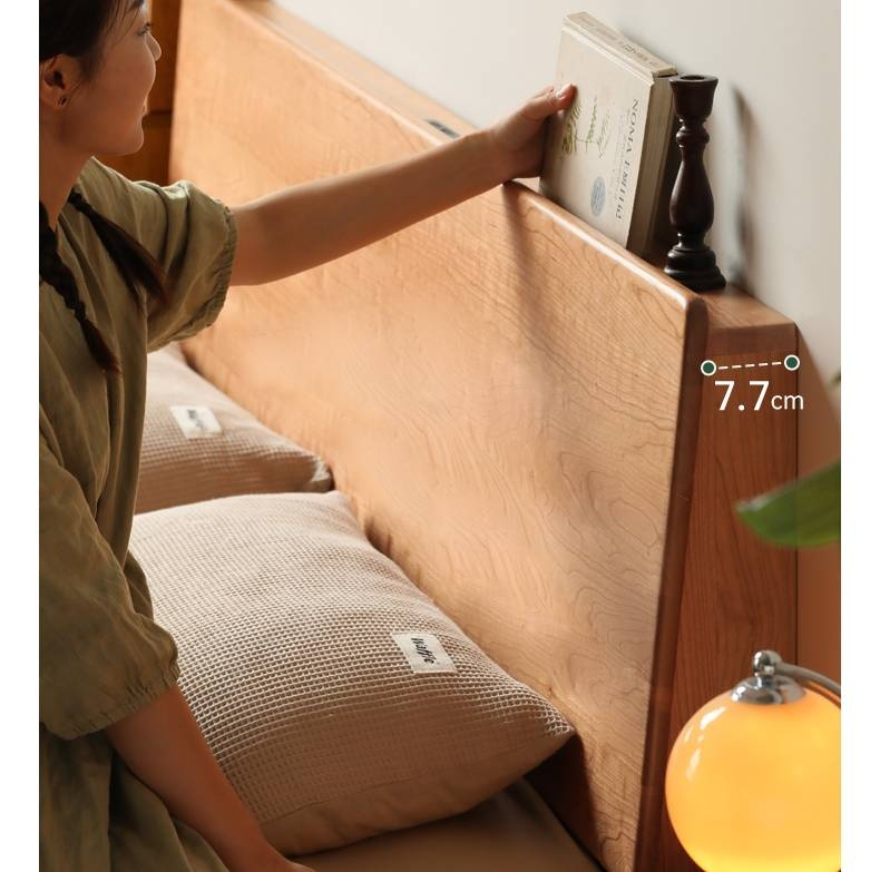 Cherry Solid Wood High-Pressure Box Bed