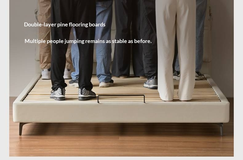 Genuine Leather Italian Light Luxury White Soft Headboard Bed