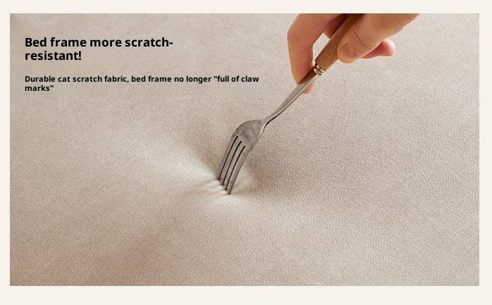 Fabric Puff Cat Scratch Bed, French Cream Style