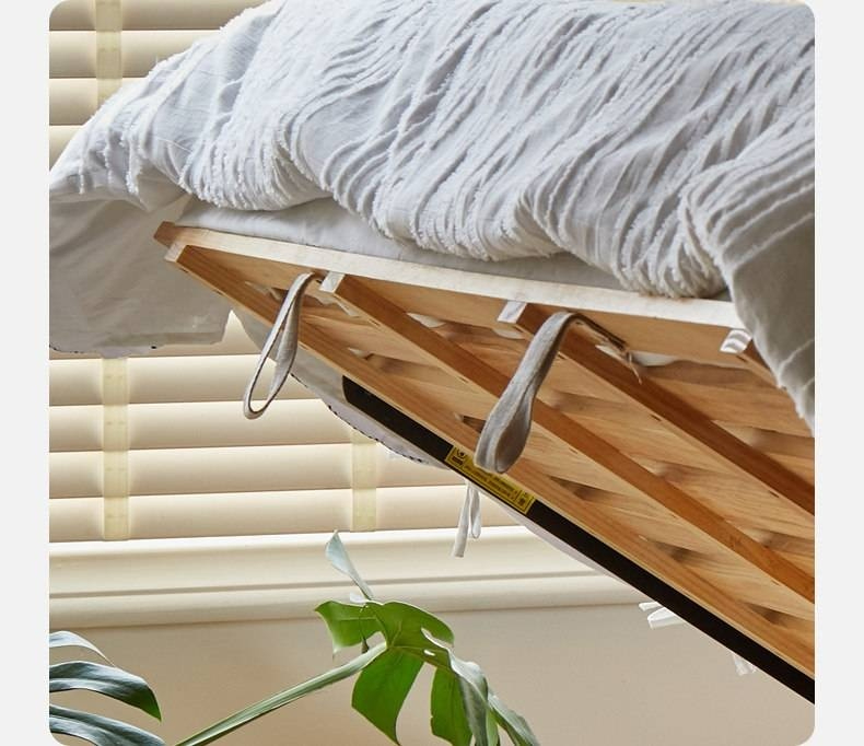 Black Walnut, Sandalwood Solid Wood Box Bed — Luxury Floating Bed with Glow-in-the-Dark Features