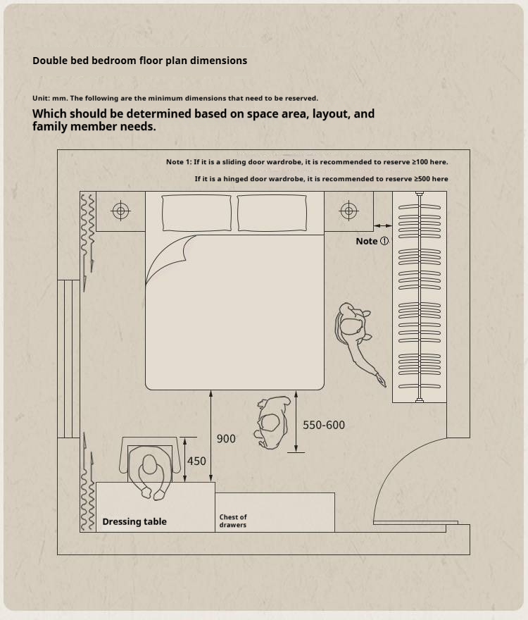 Oak Solid Wood Bed — Black Slab Rattan Vintage Style Bed