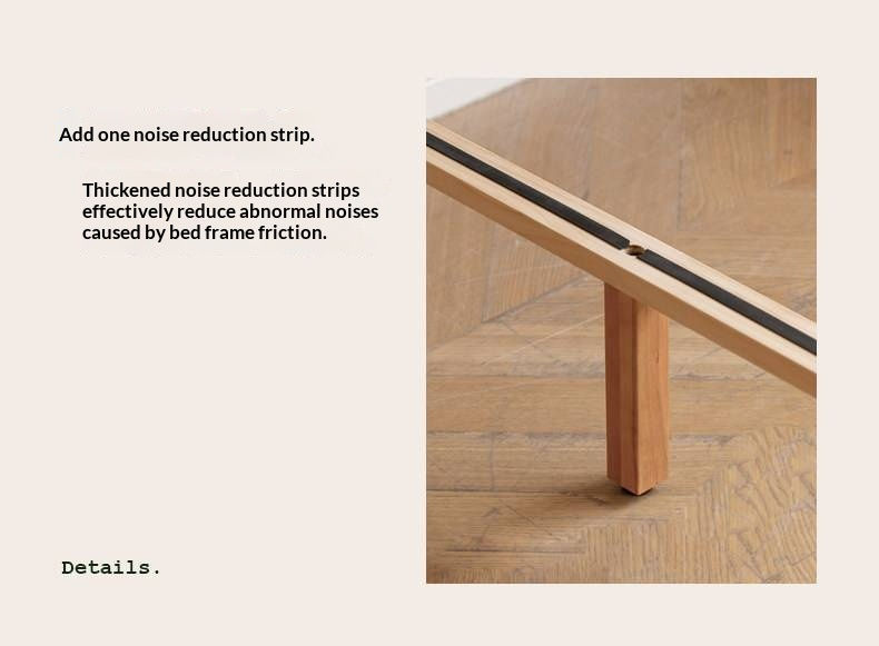 Cherry Solid Wood Bed — Simple Vintage Harp Style Bed