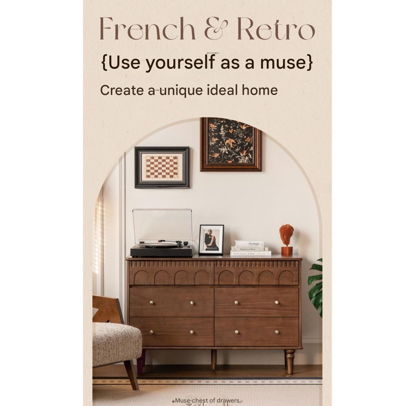 Black Walnut, Solid Rubberwood Chest of Drawers.