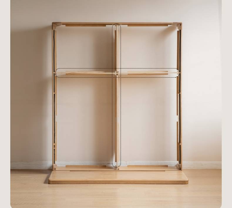 Ash, Oak Solid Wood Modern Minimalist High Box Bed