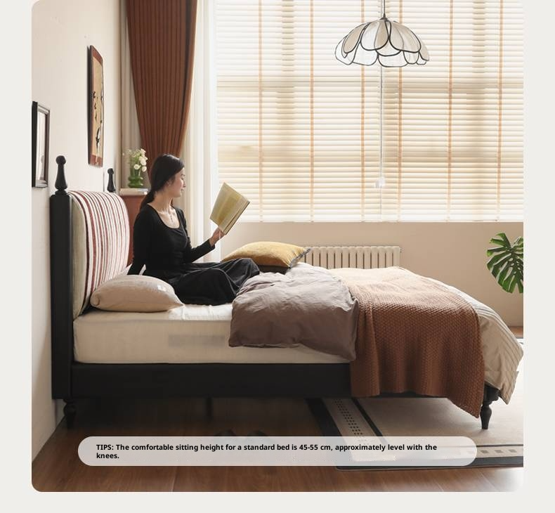 Fabric Soft Bed, American Vintage Retro Style