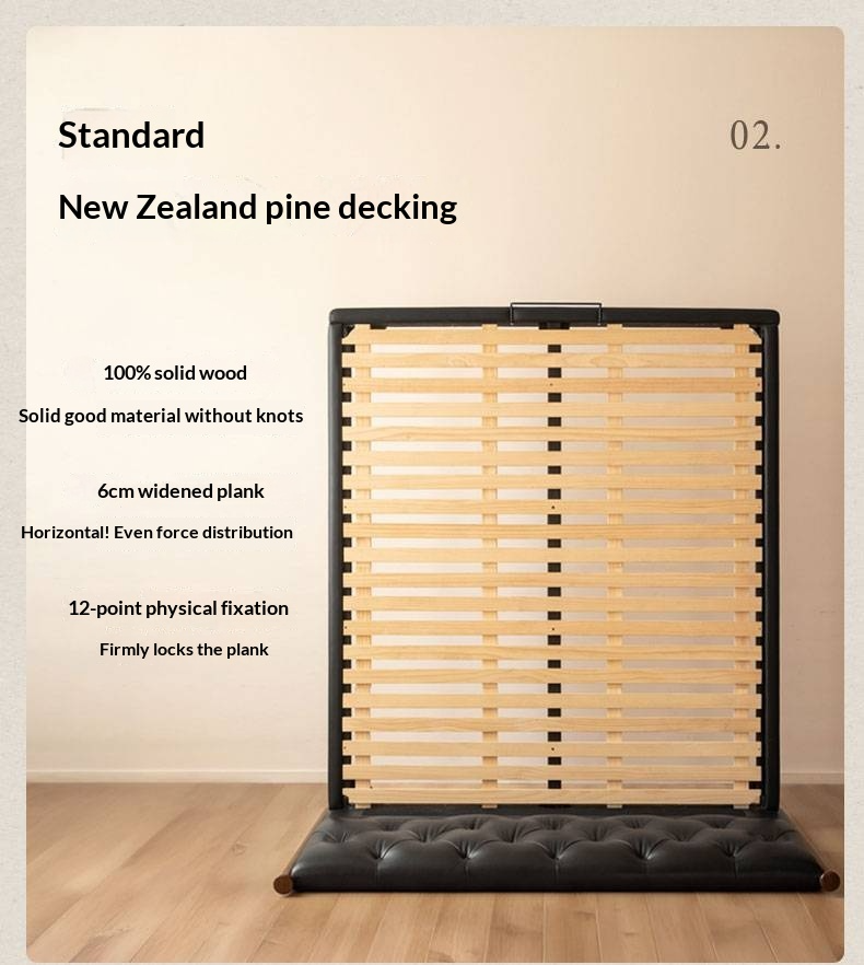 Genuine Leather Luxury Upholstered Bed American Style