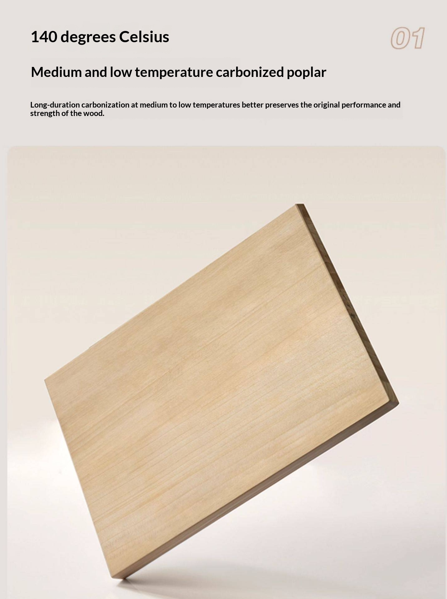 Poplar Solid Wood Bed with Vintage High Backrest and Soft Upholstery