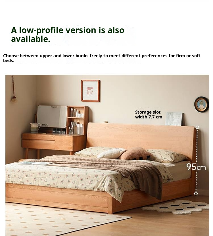 Cherry Solid Wood High-Pressure Box Bed
