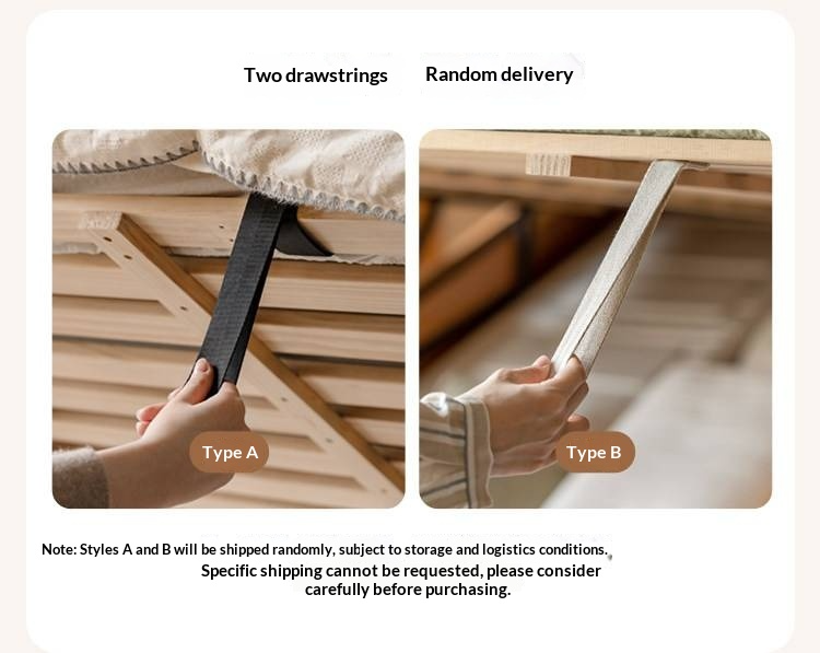 Oak Solid Wood Box Bed — Suspension and Upholstered with Genuine Leather Piano Key Design