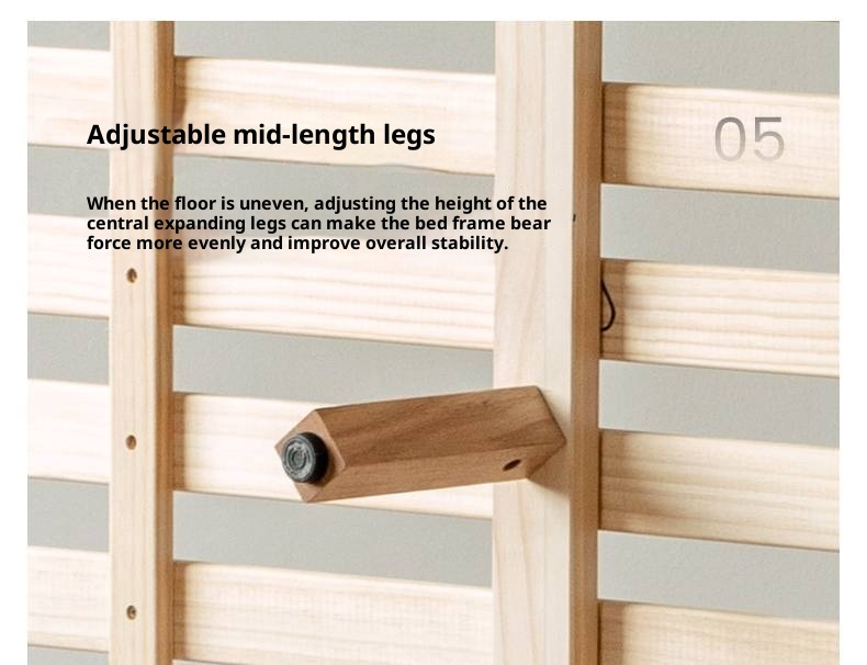 Ash Solid Wood Large Slab Bed Modern Minimalist