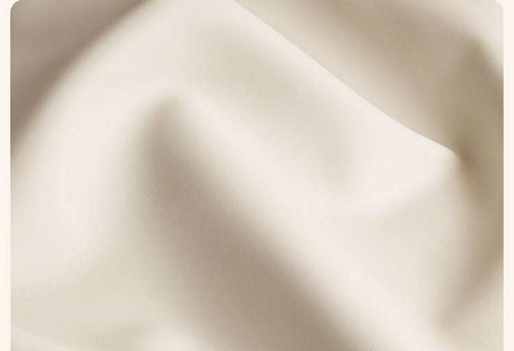 Rubberwood Solid Wood Upholstered Bed with Scalloped Headboard, French Cream Style