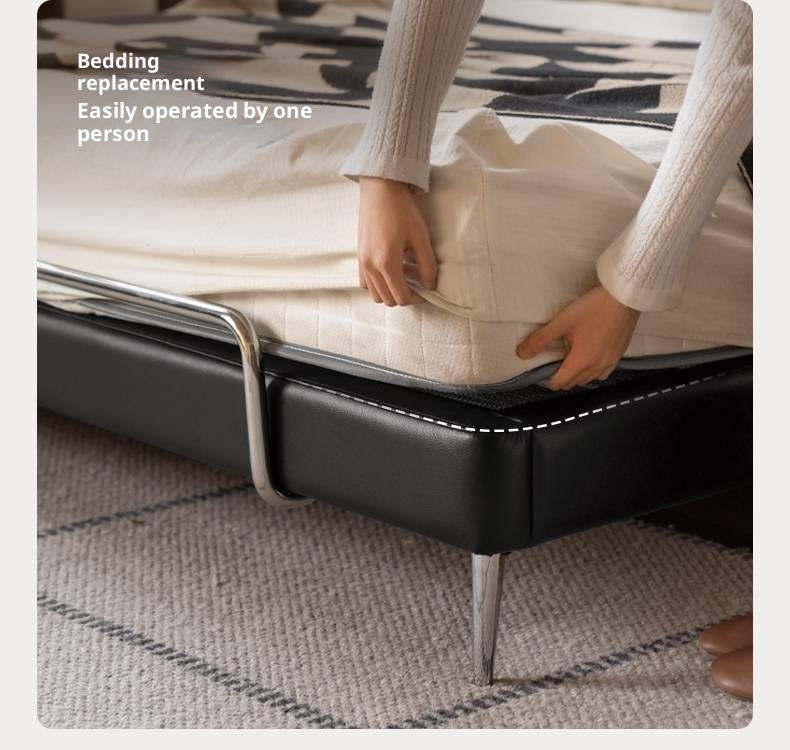 Fabric Velvet Soft Bed Bauhaus Vintage Style