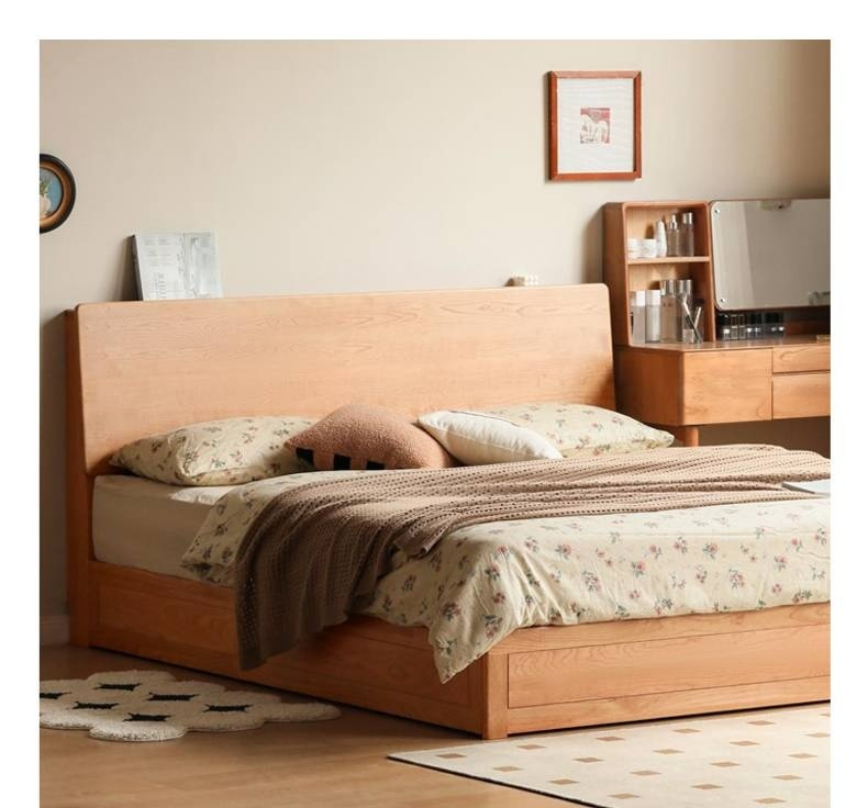 Cherry Solid Wood High-Pressure Box Bed