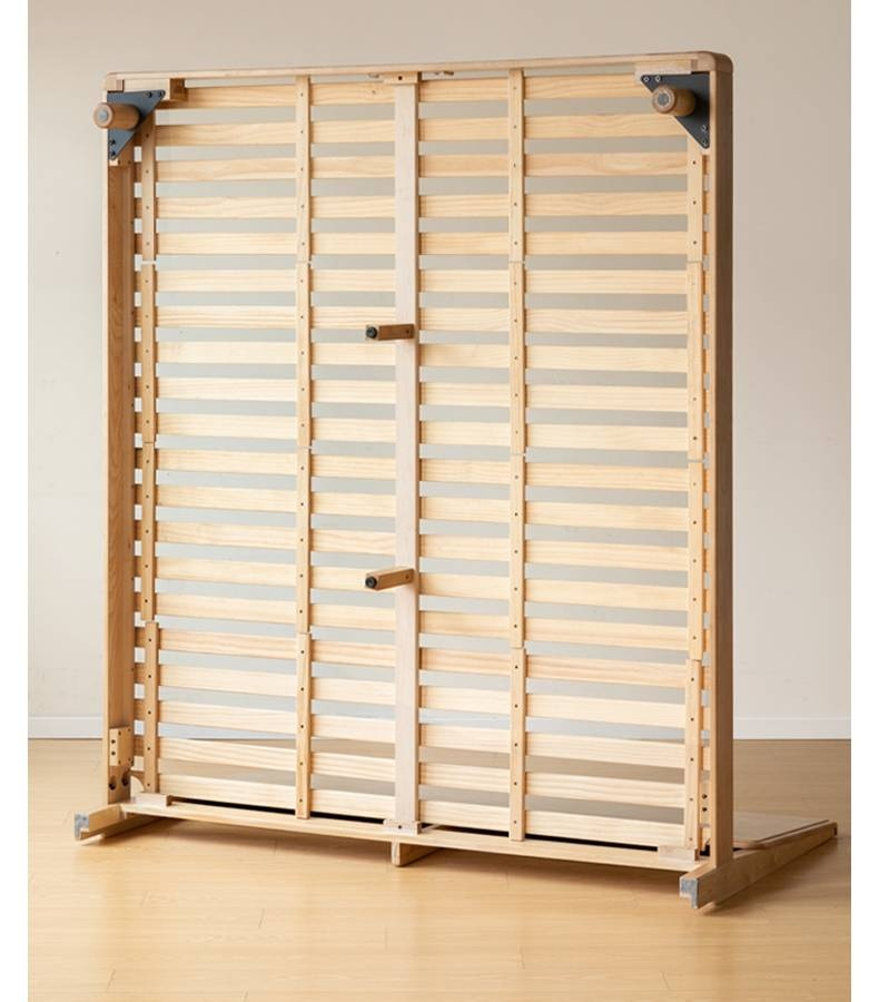 Ash Solid Wood Large Slab Bed Modern Minimalist