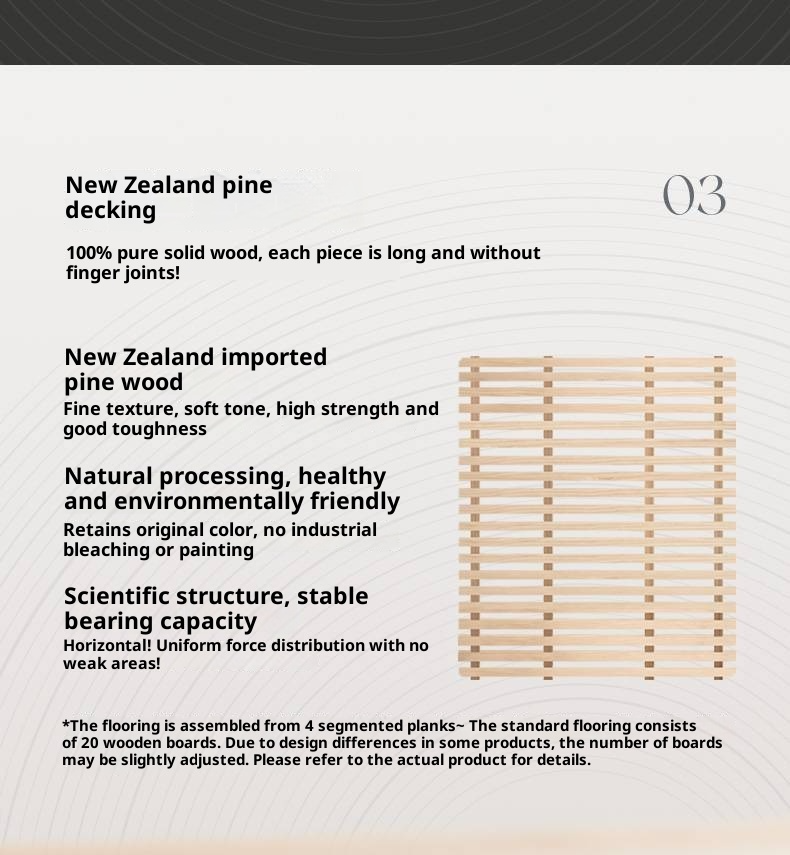 Poplar Solid Wood Suspended Luminous Box Bed