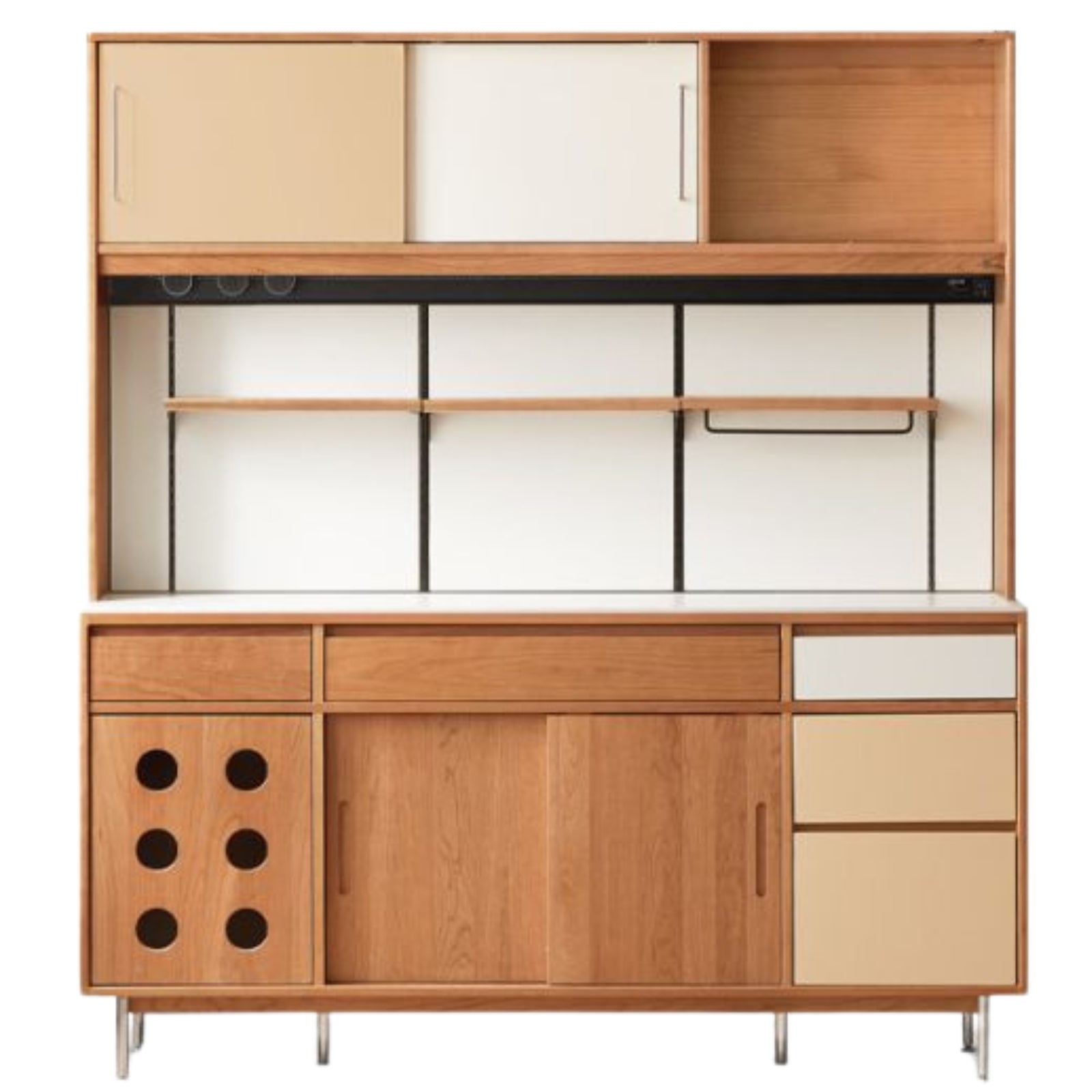Cherry Solid Wood Medieval Style Retro Sideboard