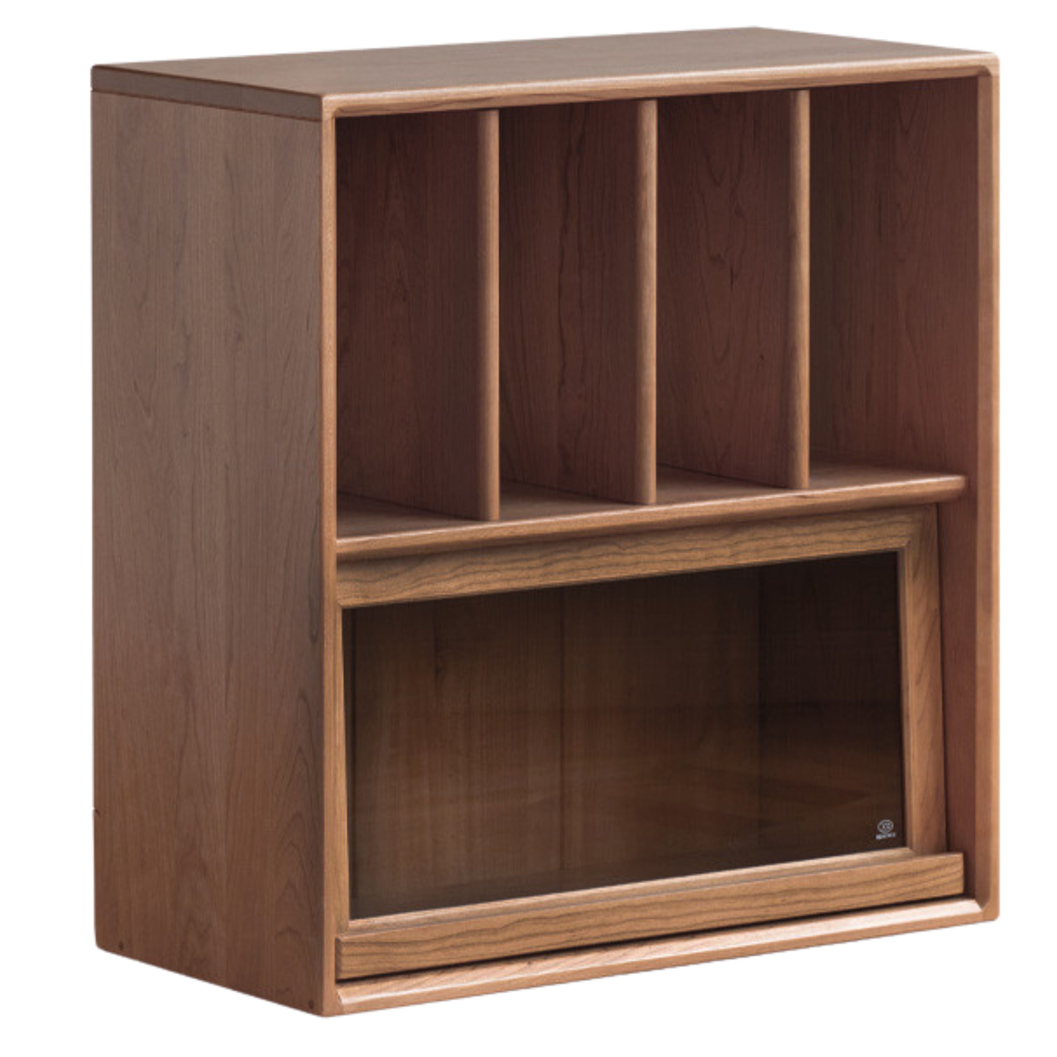 Sandalwood, Oak, Black Walnut, White Ash Solid Wood Light Luxury Style Module Bookcase