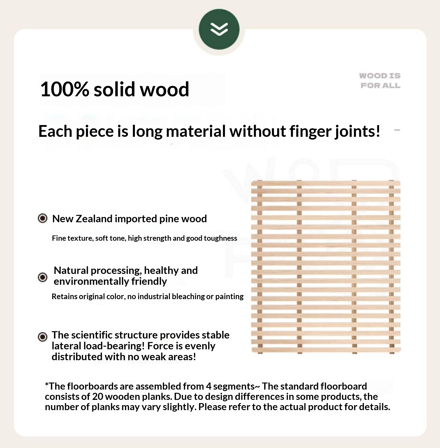 Oak, Rubberwood Solid Wood Bed — Modern Minimalist Box Bed