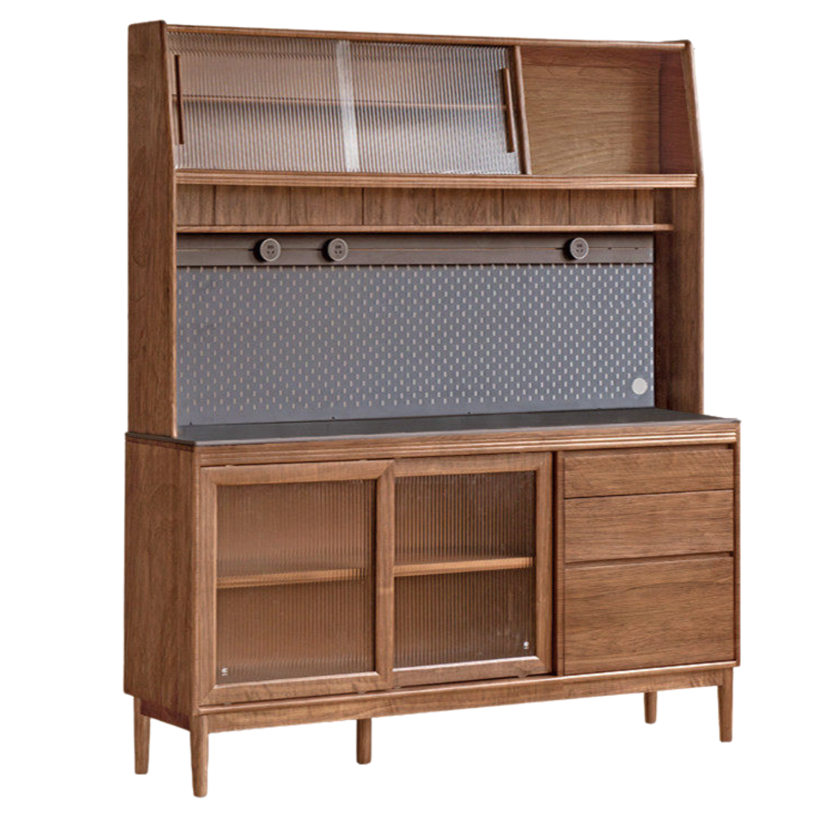 Black Walnut, Oak, Sandalwood, Ash, White Ash Solid Wood Rock Board Sideboard