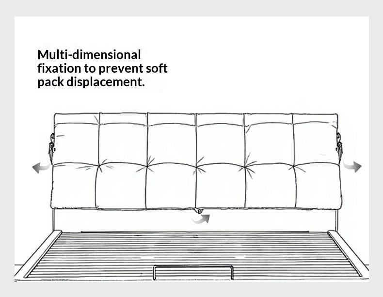 Genuine Leather Italian Light Luxury White Soft Headboard Bed