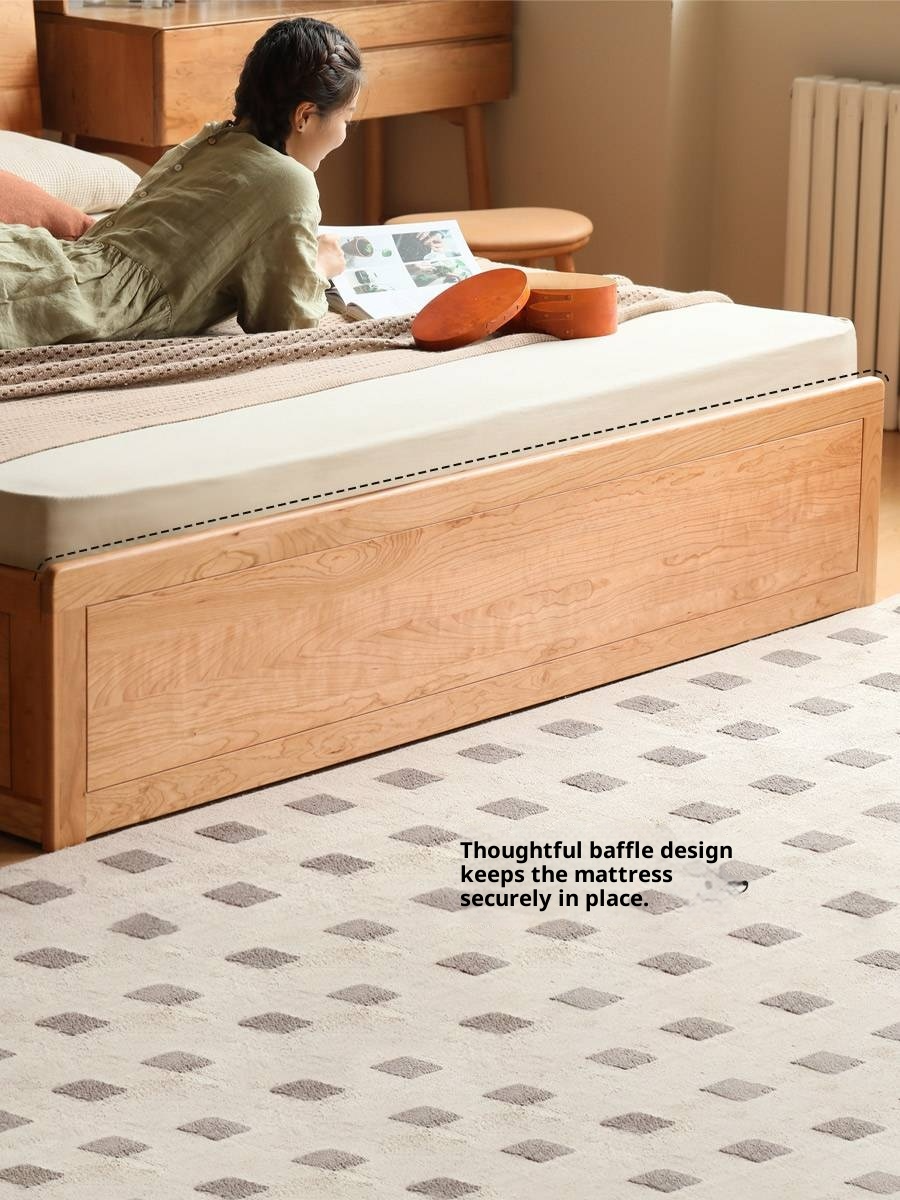 Cherry Solid Wood High-Pressure Box Bed