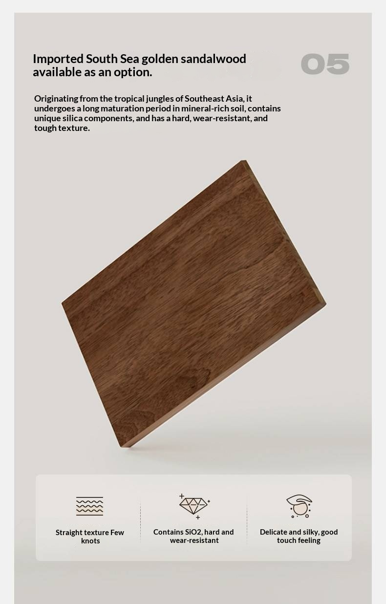 Black Walnut, Sandalwood Solid Wood Bed — Genuine Leather Upholstered, Simple Luxury Design