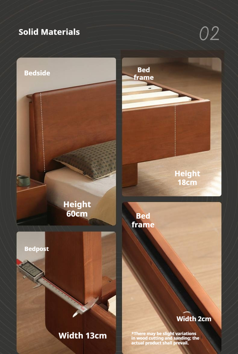 Poplar Solid Wood Suspended Luminous Box Bed