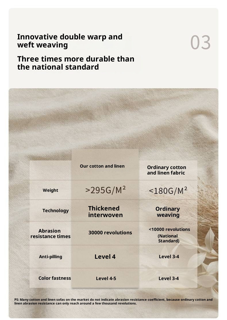 Fabric White Cotton Linen Edge Bed Wabi-sabi Style