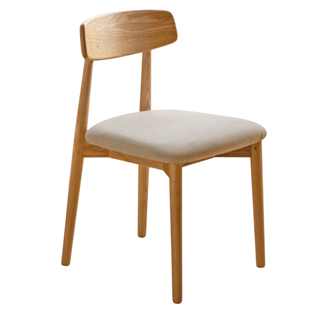 Set 4 pcs Black Walnut, White Ash, Ash, Oak, Cherry, Beech, Solid Rubberwood Dining Chair