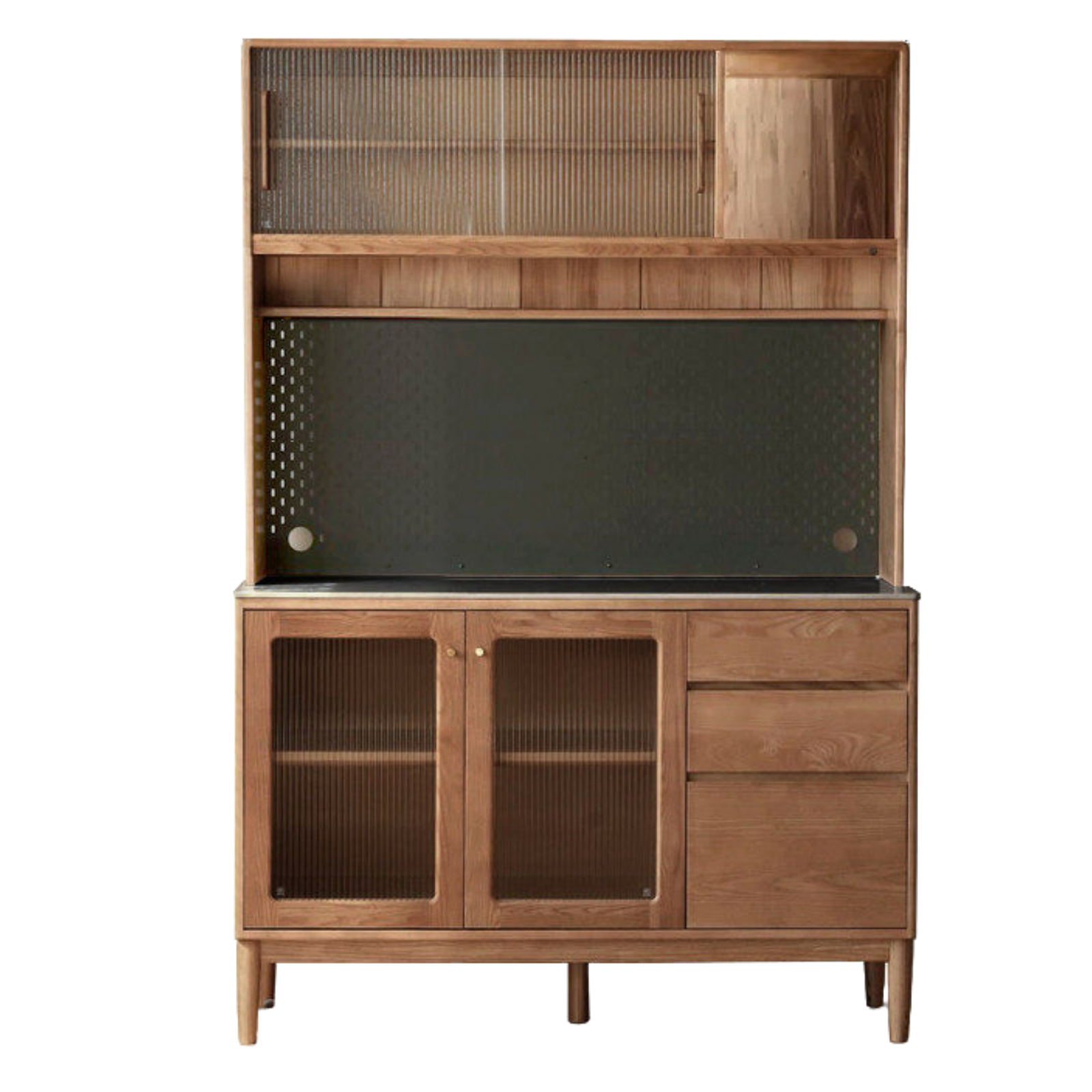 Ash Solid Wood Rock Board Dining Sideboard