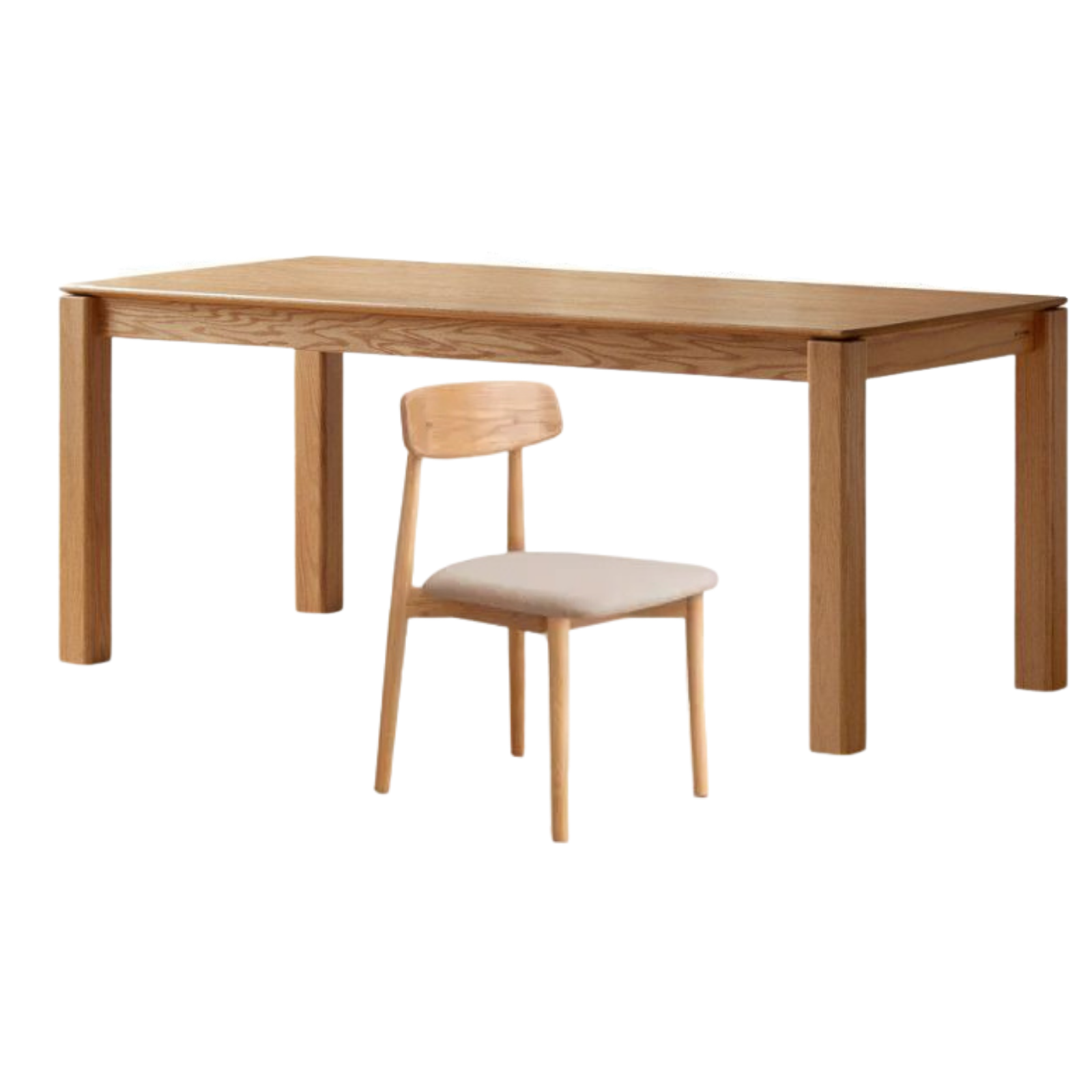 Oak Solid Wood Modern Minimalist Long Dining Table