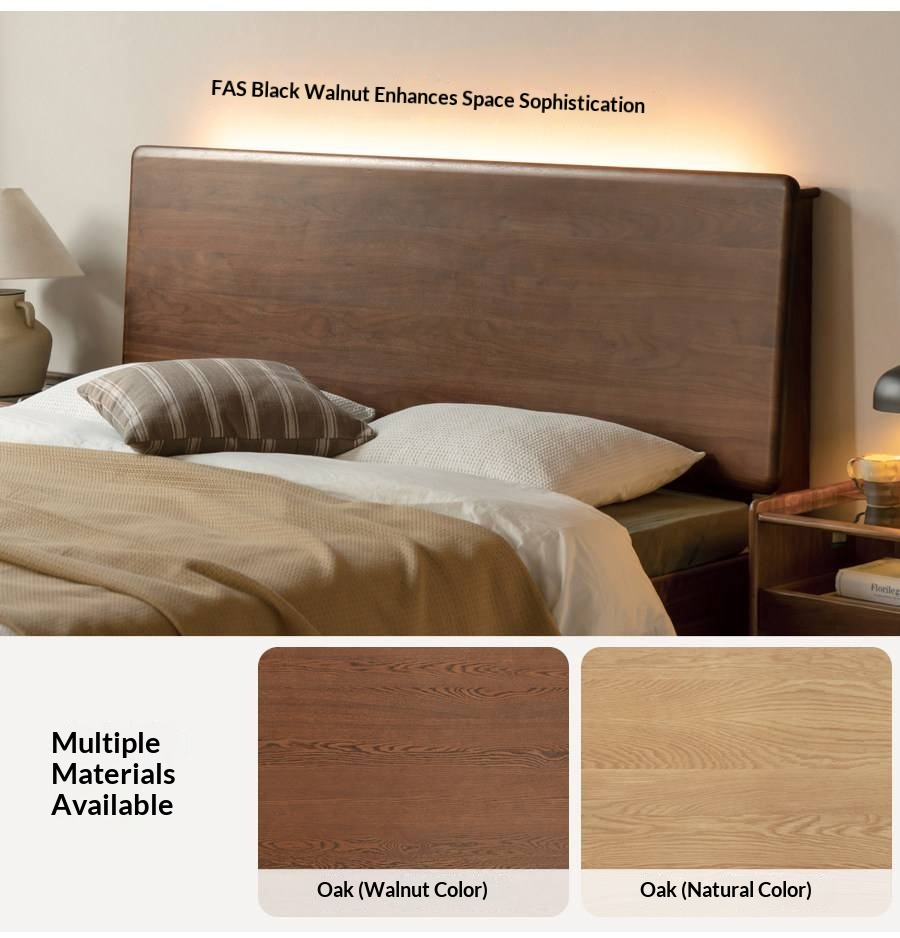 Black Walnut Solid Wood Box Bed — Luxury Multifunctional Storage Bed
