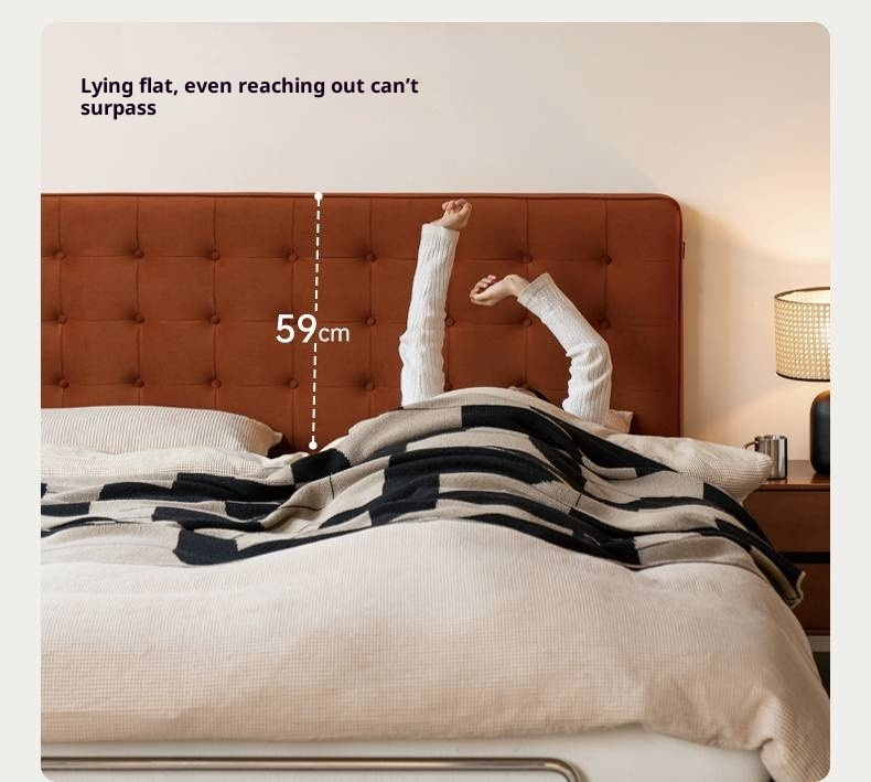 Fabric Velvet Soft Bed Bauhaus Vintage Style