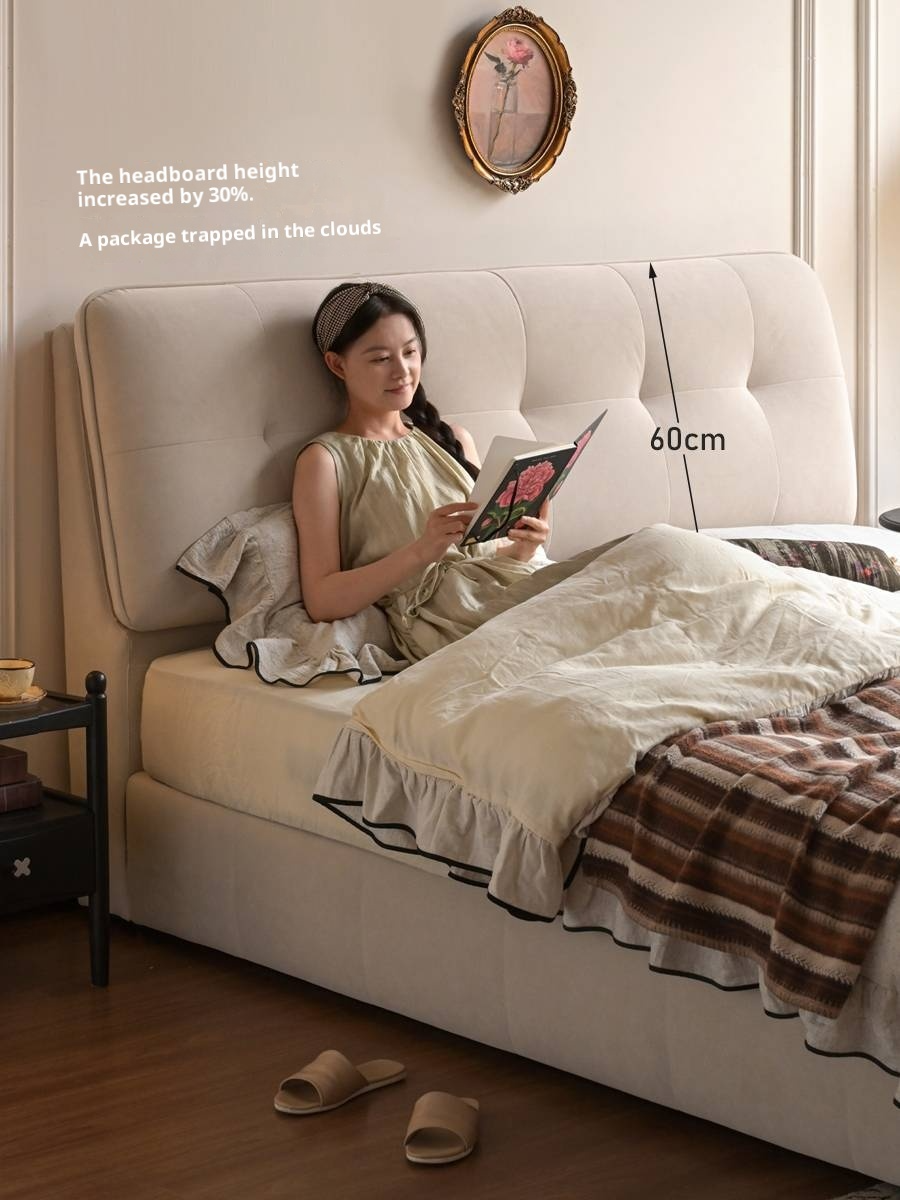 Fabric Puff Cat Scratch Bed, French Cream Style