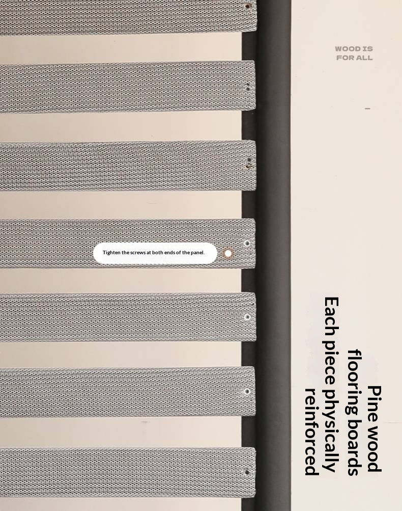 Genuine Leather Upholstered Double Bed in Solid Wood Frame