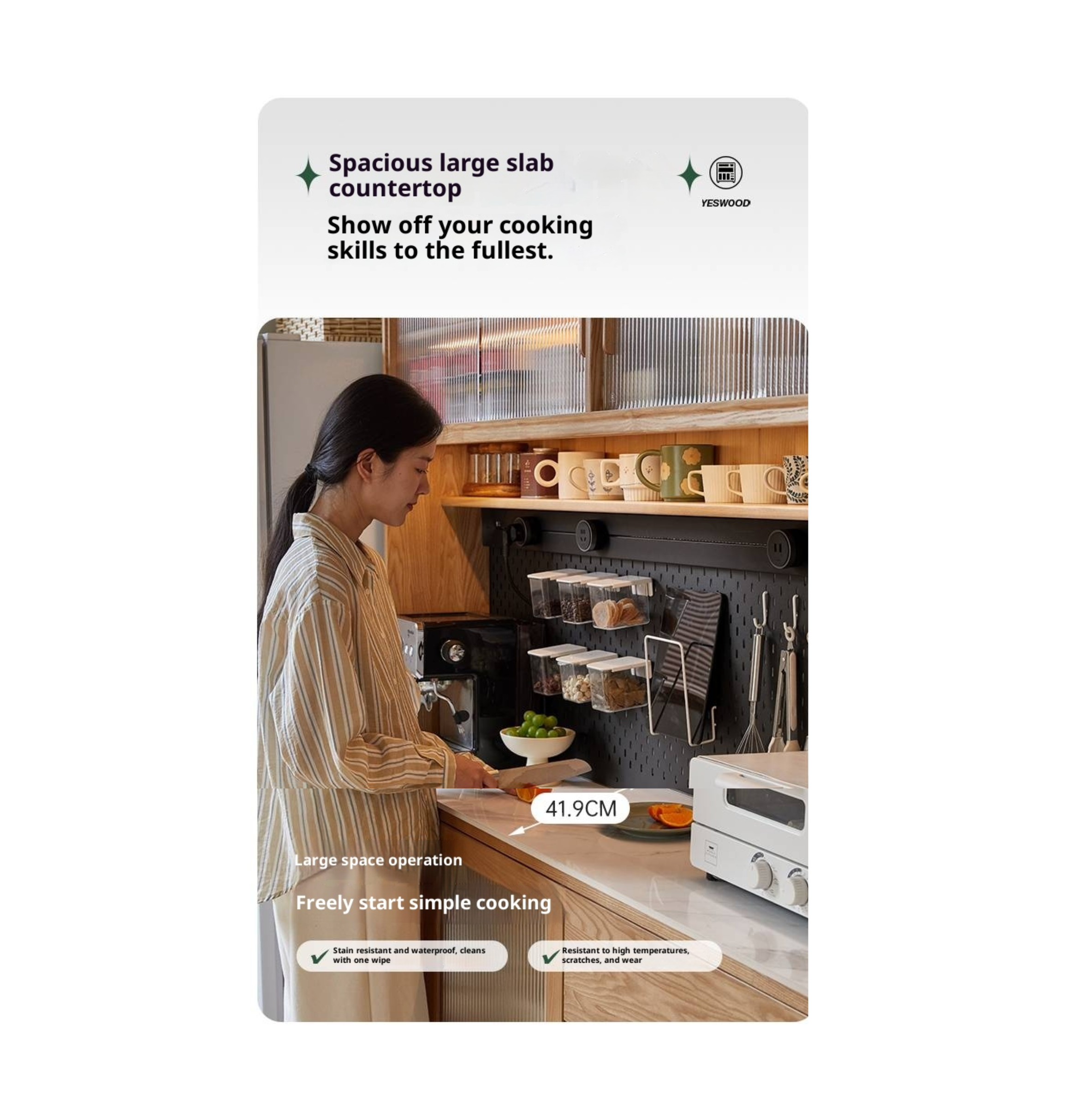 Ash Solid Wood White Wax Rock Plate Sideboard