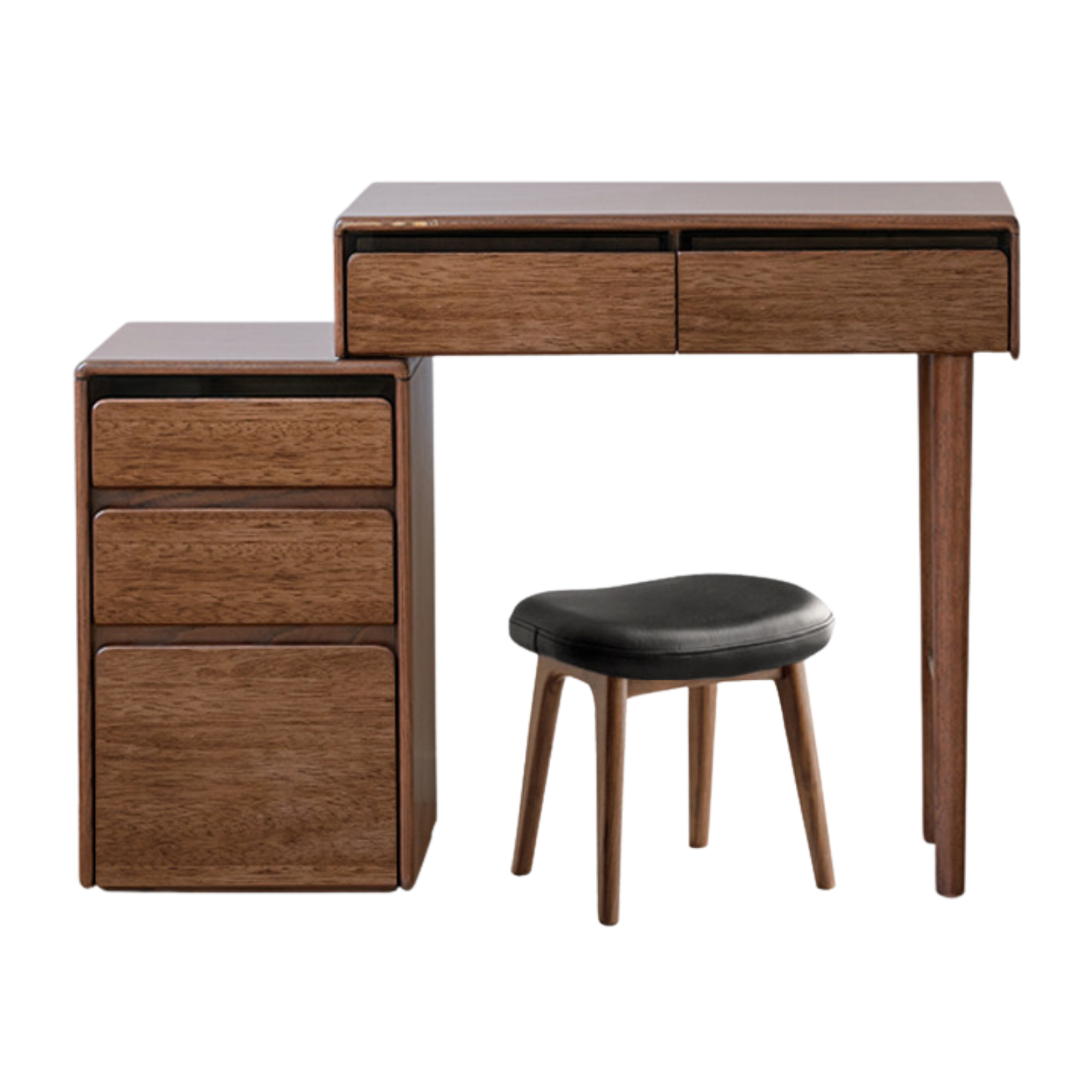 Black Walnut, Oak, Ash, Solid Longan Hardwood, Sandalwood Solid Wood Retractable Vanity Table.