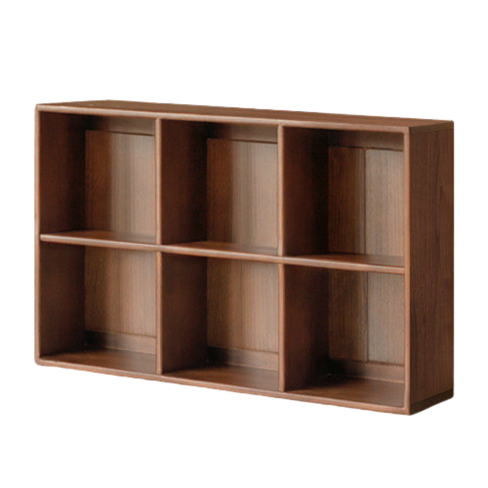Black Walnut, Golden Sandalwood Solid Wood Light Luxury Style Bookshelf