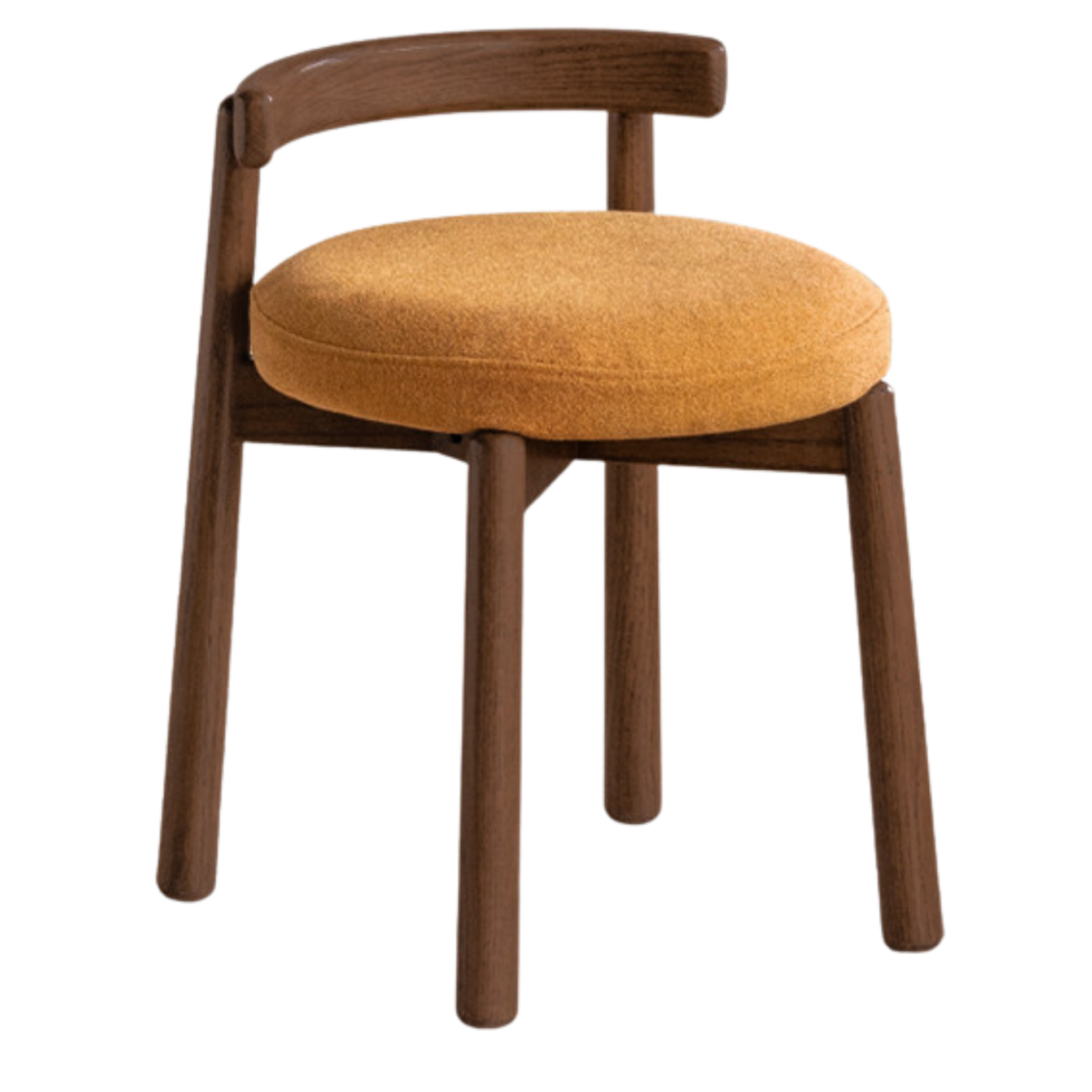 Black Walnut, Oak Solid Wood, Solid RubberWood Makeup Stool