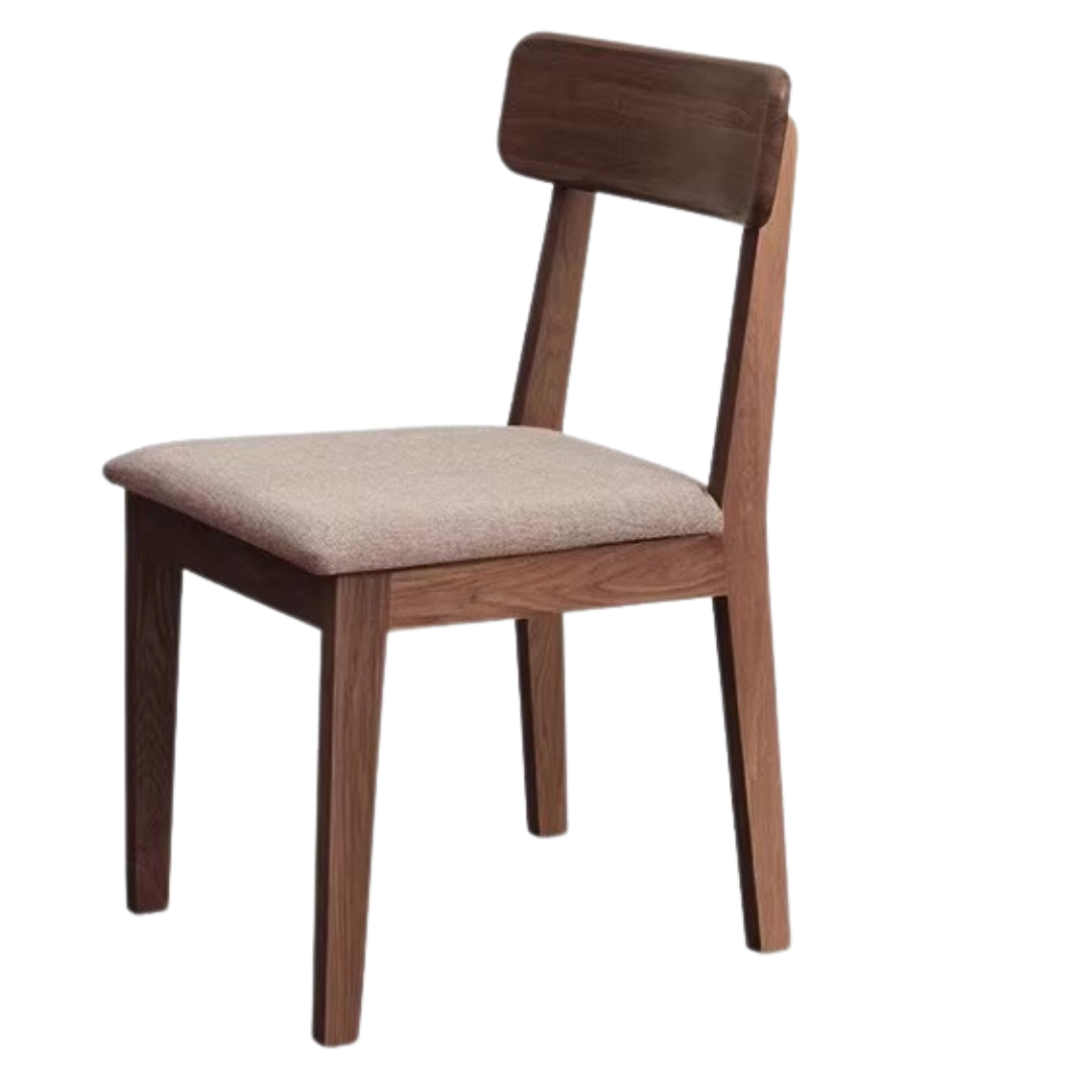 Black Walnut, Ash, Oak Solid Wood, Solid Rubberwood Dining Chair Set of 4