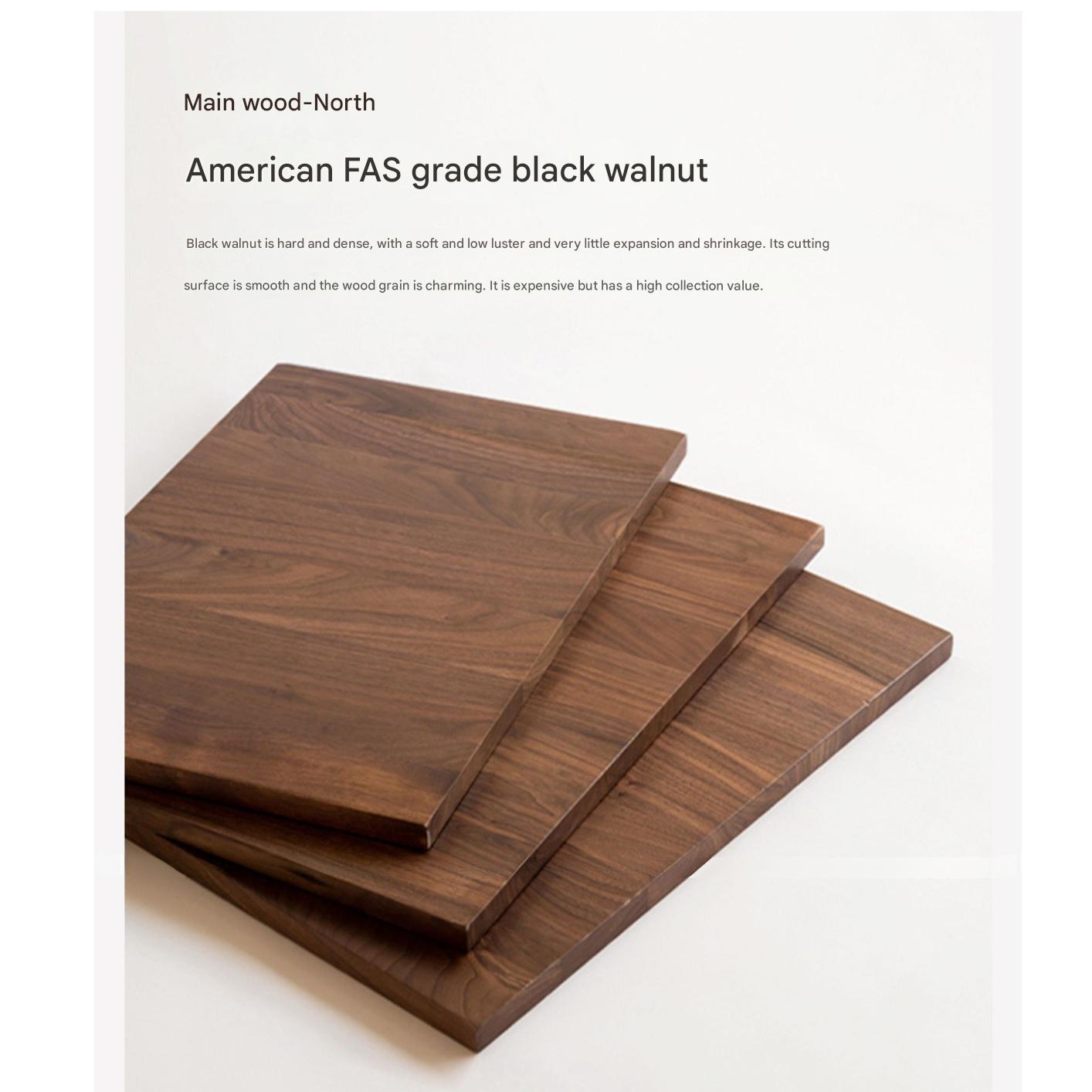 Black Walnut, Oak Solid Wood Floor Modern TV Cabinet.