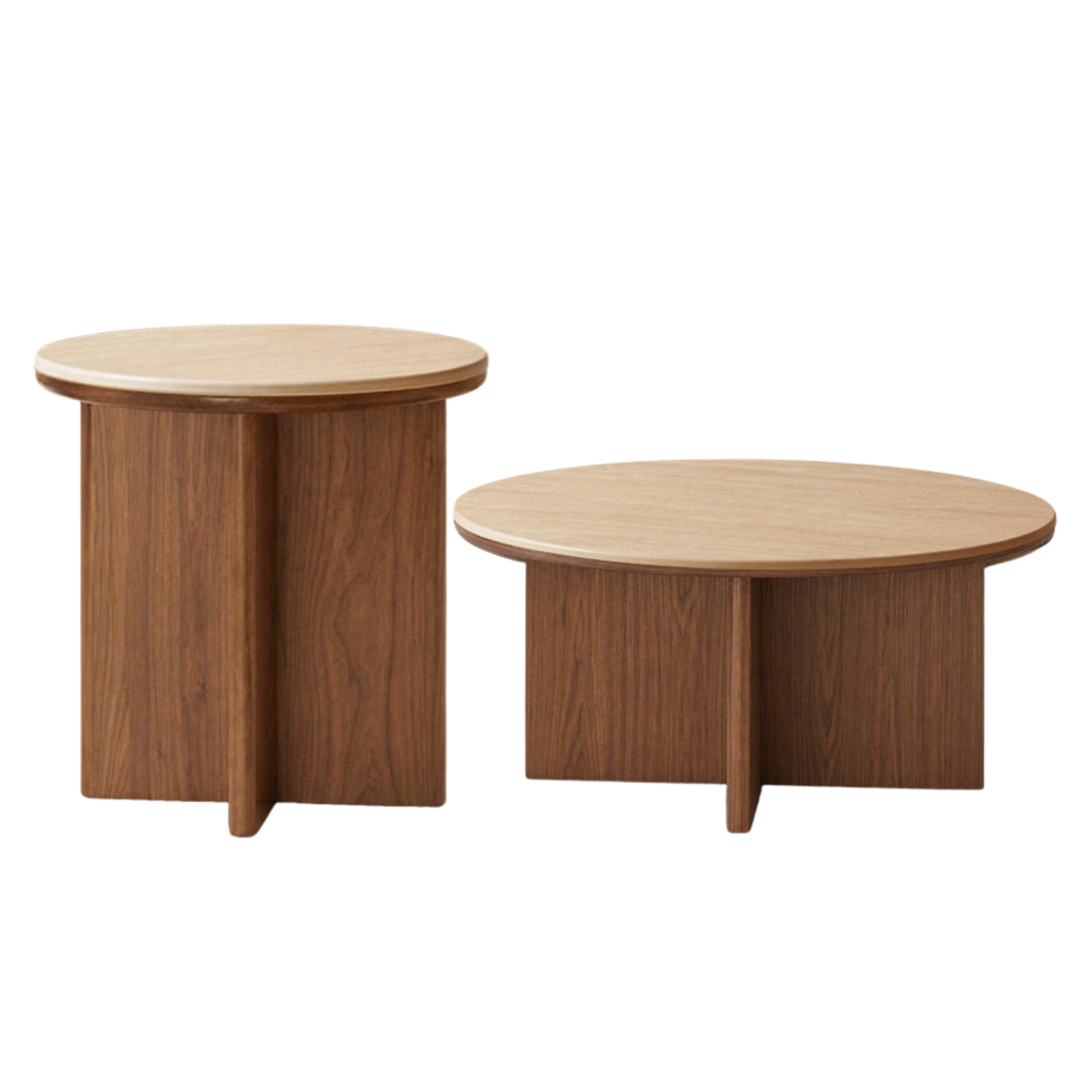 Oak, Black Walnut, Ash Solid Wood Italian Light Luxury Style Slab Round Table