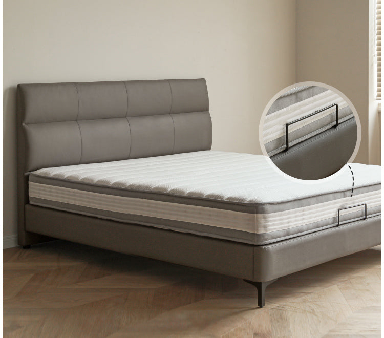 Luxury Genuine Leather Modern Minimalist Bed