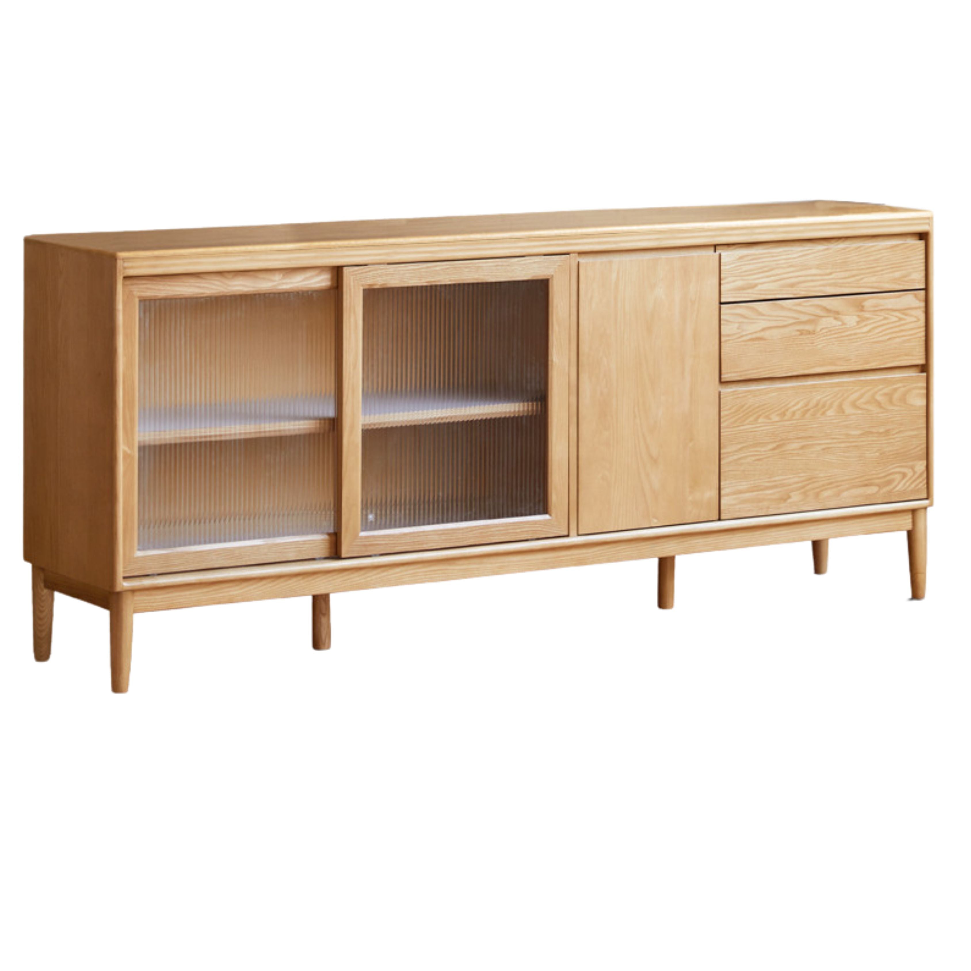 Oak, Ash Solid Wood Large Capacity Storage Sideboard