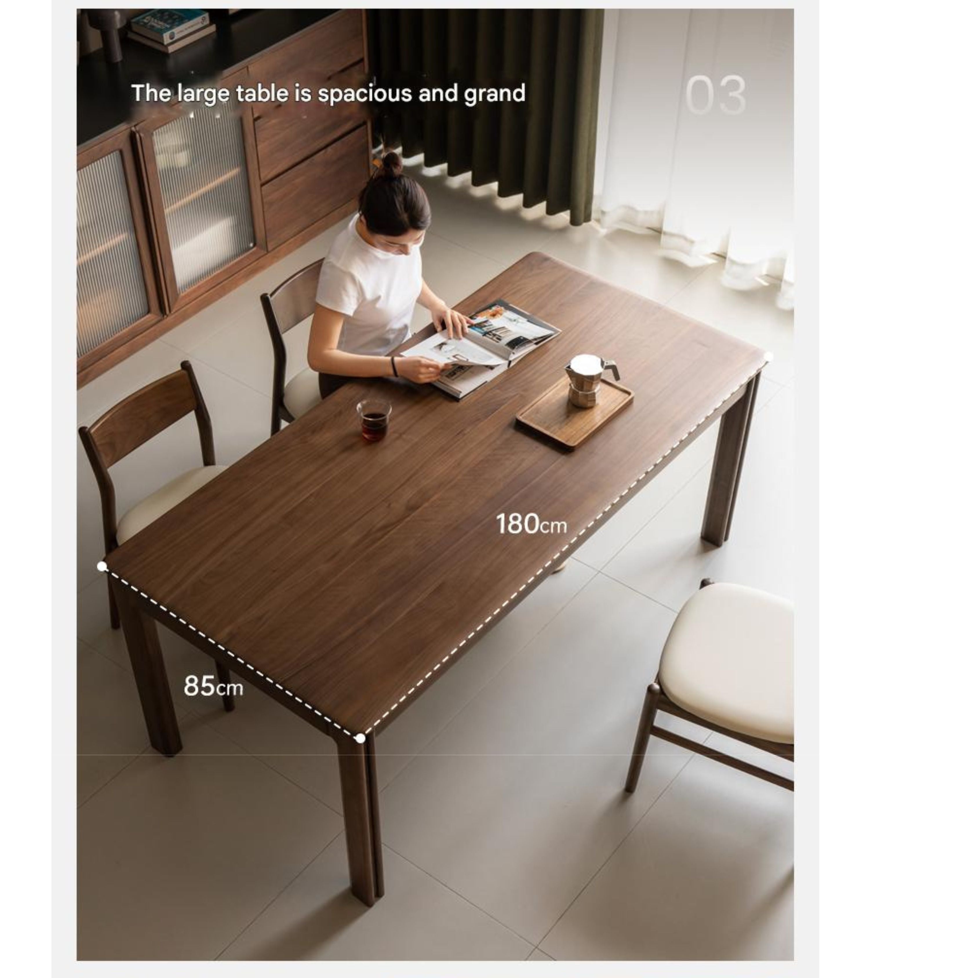 Oak Solid Wood Light Luxury Dining Table